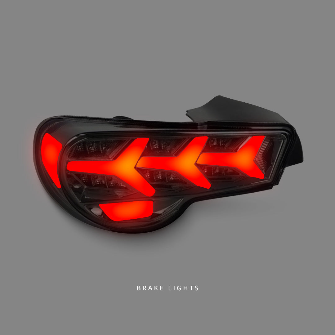 Subaru BRZ ZC6 (2012 - 2021) Sequential Lambo Style Smoke LED Tail Lights LH + RH