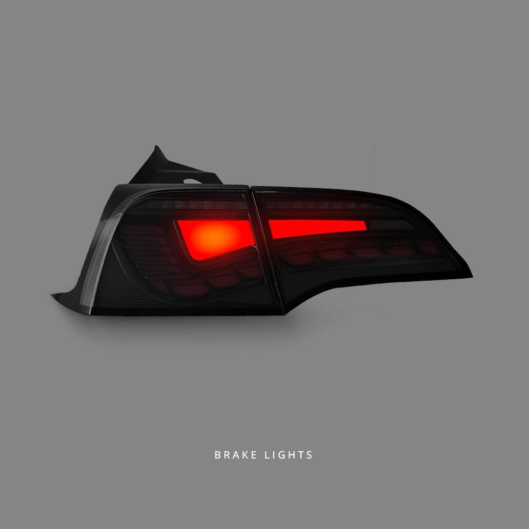 Tesla Model 3 (2017 - 2022) Sequential Smoke 3D Full LED Tail Lights LH + RH