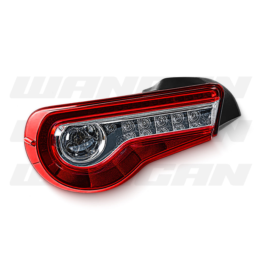 Toyota 86 1st Gen (2012 - 2021) OEM Style Clear Red LED Dynamic Blinker Tail Lights LH + RH