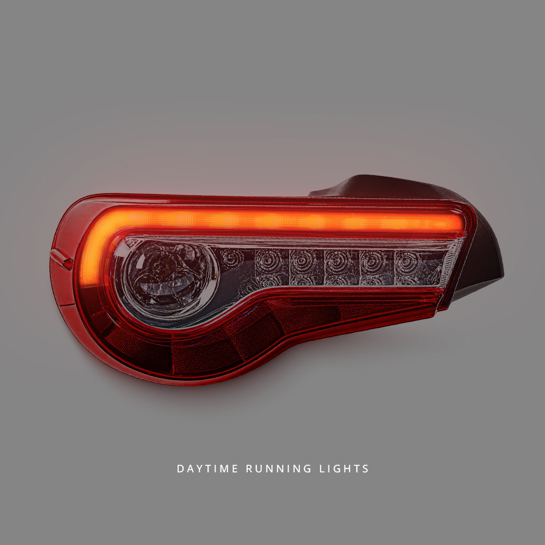 Toyota 86 1st Gen (2012 - 2021) OEM Style Clear Red LED Dynamic Blinker Tail Lights LH + RH