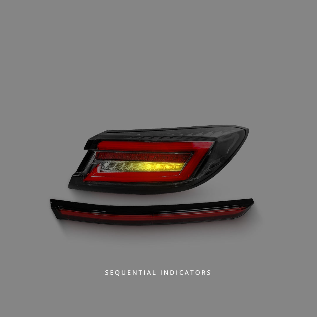Toyota GR86 ZN8 (2022 - 2023) Sequential Black Red LED Dynamic Tail Lights and Center Garnish LH + RH