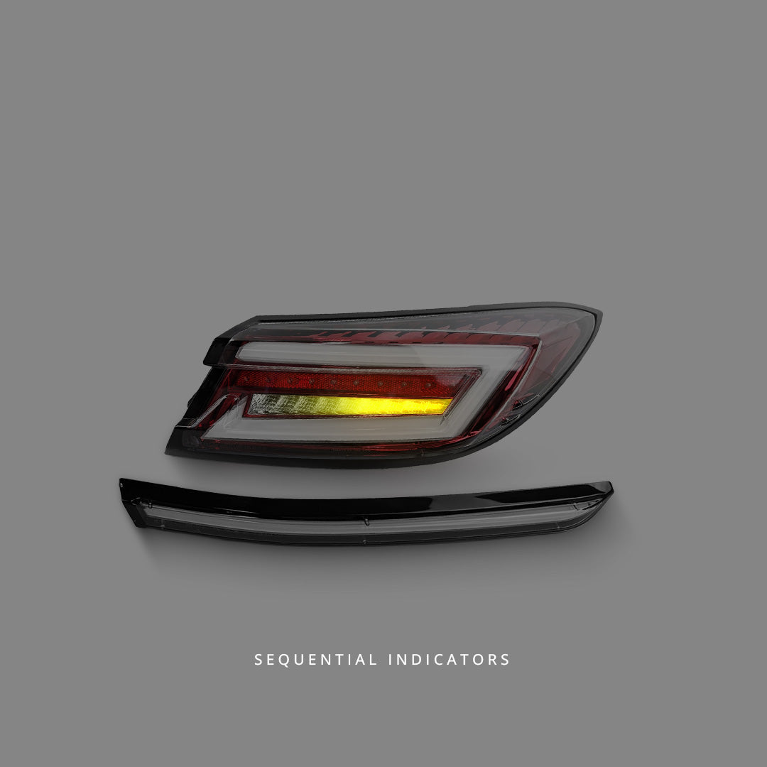 Toyota GR86 ZN8 (2022 - 2023) Sequential Clear Red LED Dynamic Tail Lights and Center Garnish LH + RH