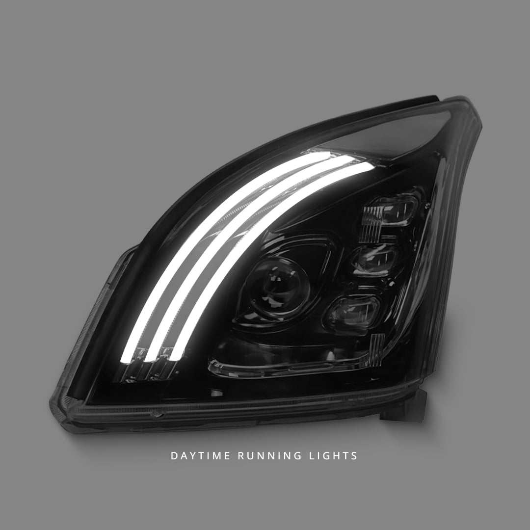 Toyota LandCruiser Prado FJ120 (2003 - 2009) Sequential 3D Demon Eye Full LED DRL Projector Headlights LH + RH