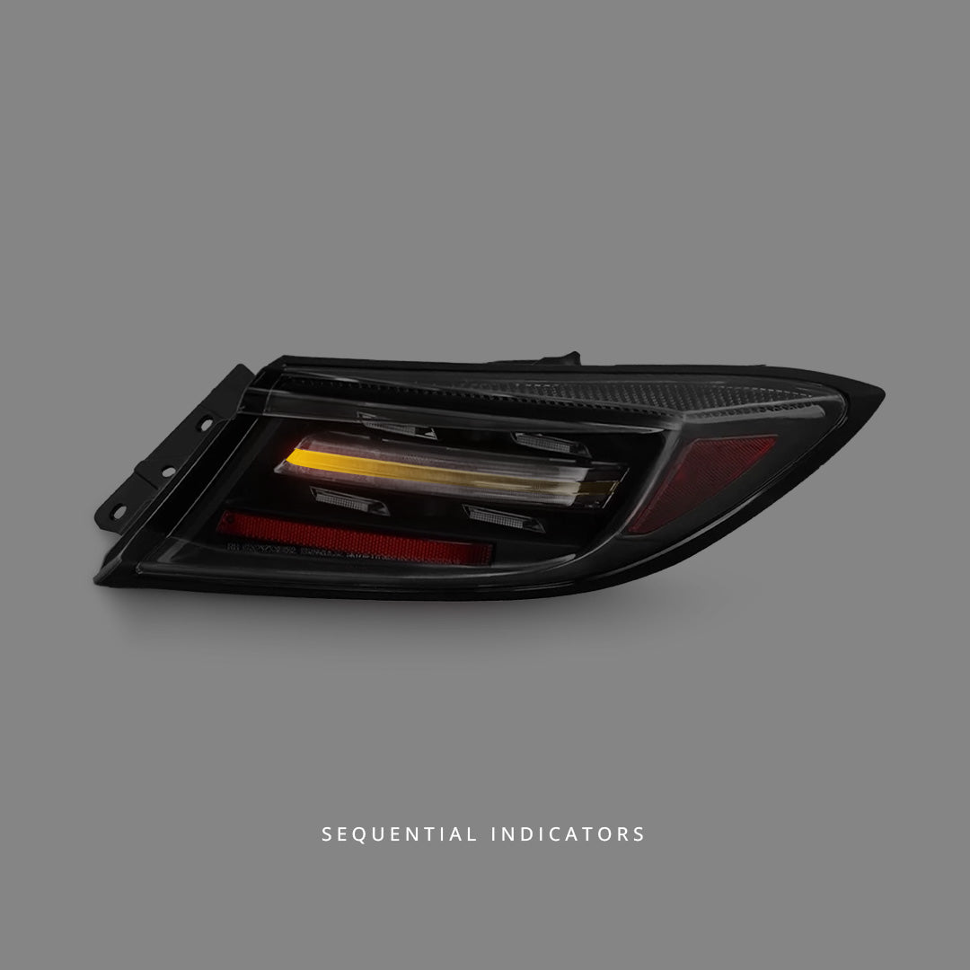 Subaru BRZ 2nd Gen (2022 - 2024) Sequential V4 Black LED Tail Lights LH + RH
