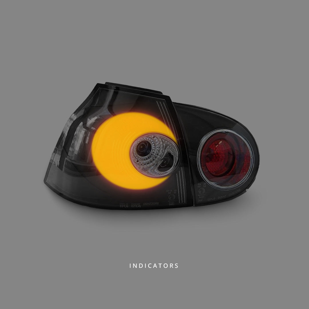 Volkswagen Golf MK5 (2003 - 2008) Black Altezza Tail Lights LH + RH