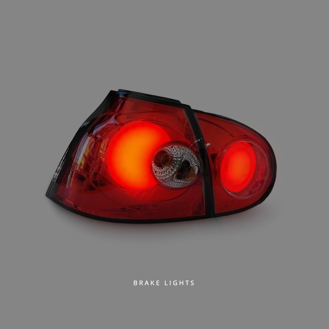 Volkswagen Golf MK5 (2003 - 2008) Clear Red LED Tail Lights LH + RH