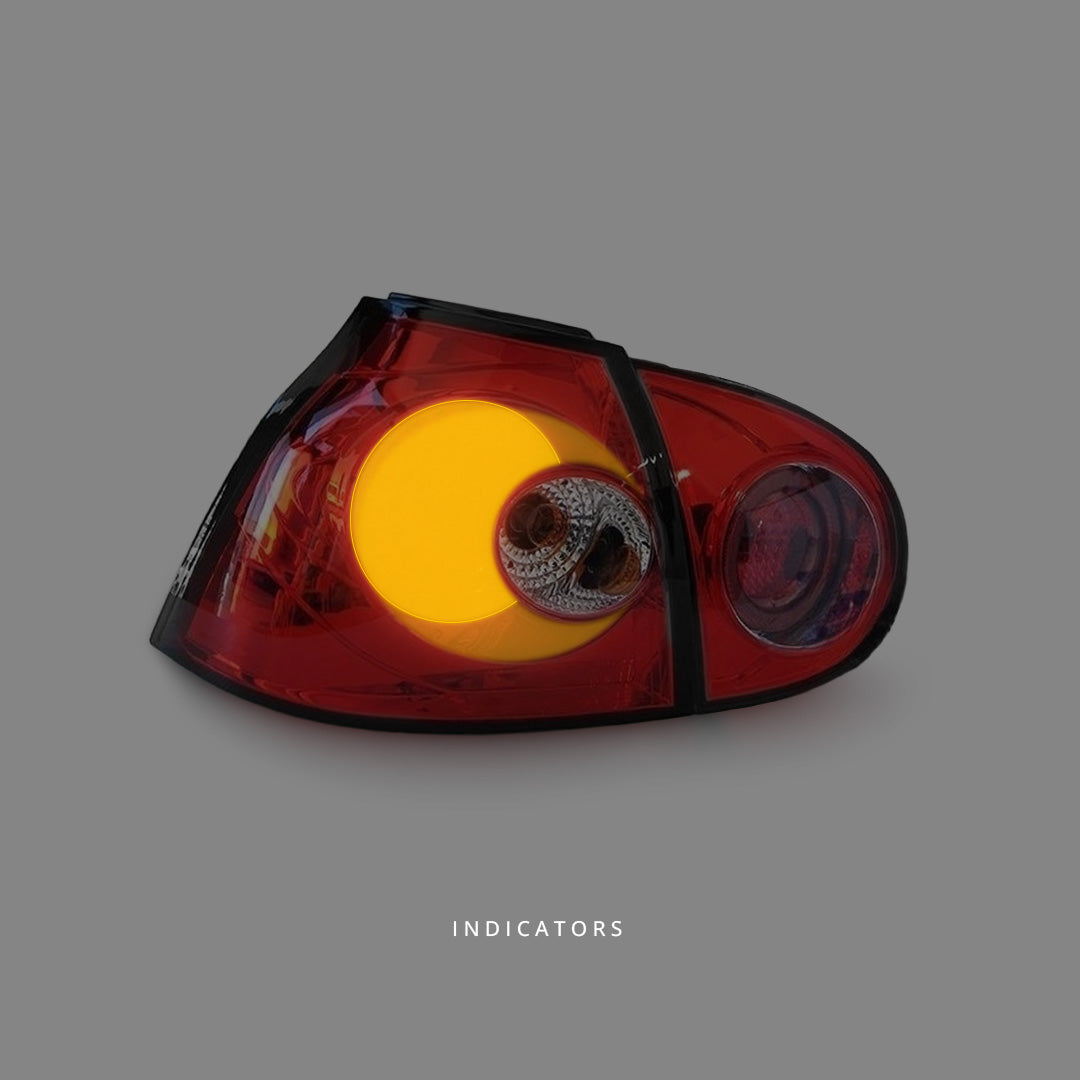 Volkswagen Golf MK5 (2003 - 2008) Clear Red LED Tail Lights LH + RH