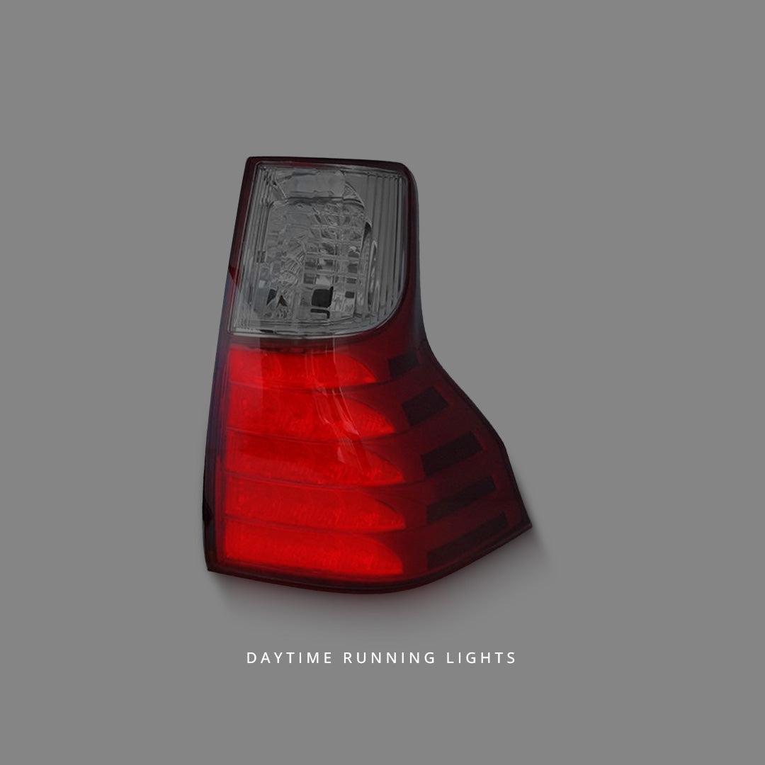 Toyota LandCruiser Prado 150 Series (2009 - 2013) Clear Red LED Tail Lights LH + RH