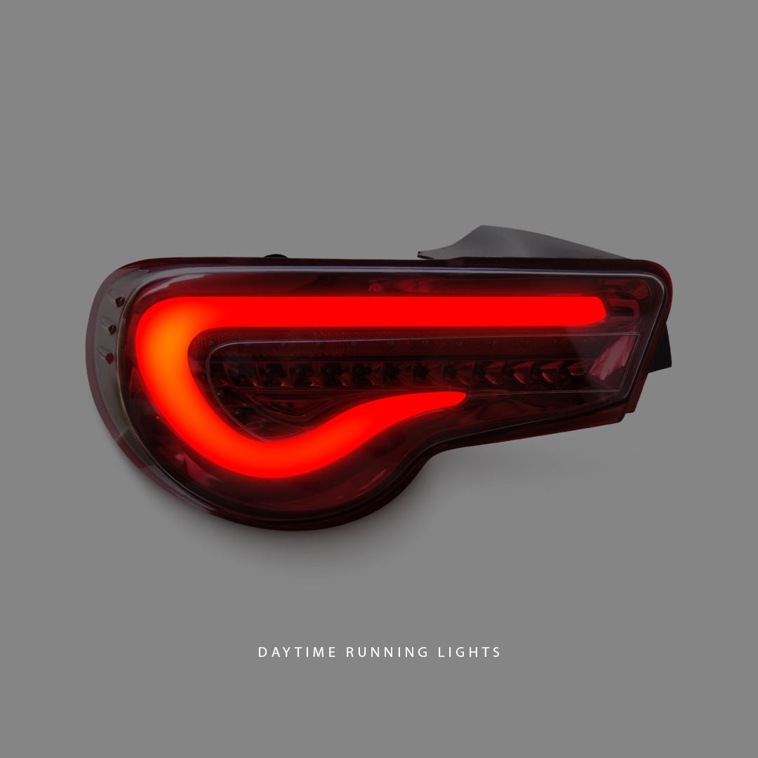 Subaru BRZ 1st Gen (2012 - 2020) Sequential Clear Red LED Dynamic Blinker Tail Lights LH + RH