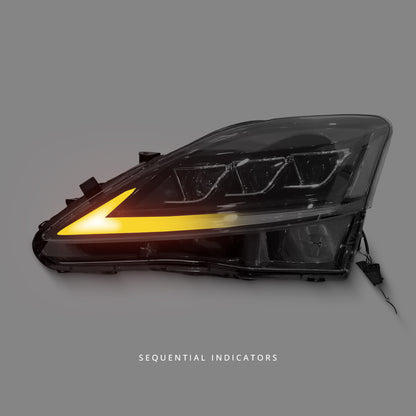 Lexus IS350 GSE21 (2010 - 2012) Sequential LED DRL Projector Headlights LH + RH