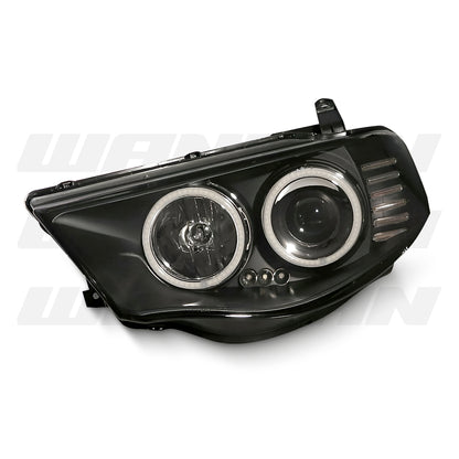 Mitsubishi Triton ML / MN (2006 - 2015) Black Ultra LED Angel Eyes Projector Headlights LH + RH