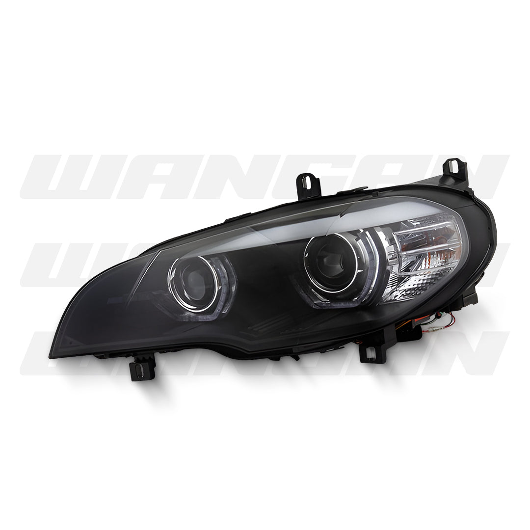BMW X5 E70 Pre-LCI (2007 - 2010) Black 3D Dual LED DRL Projector Headlights LH + RH