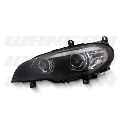 BMW X5 E70 Pre-LCI (2007 - 2010) Black 3D Dual LED DRL Projector Headlights LH + RH