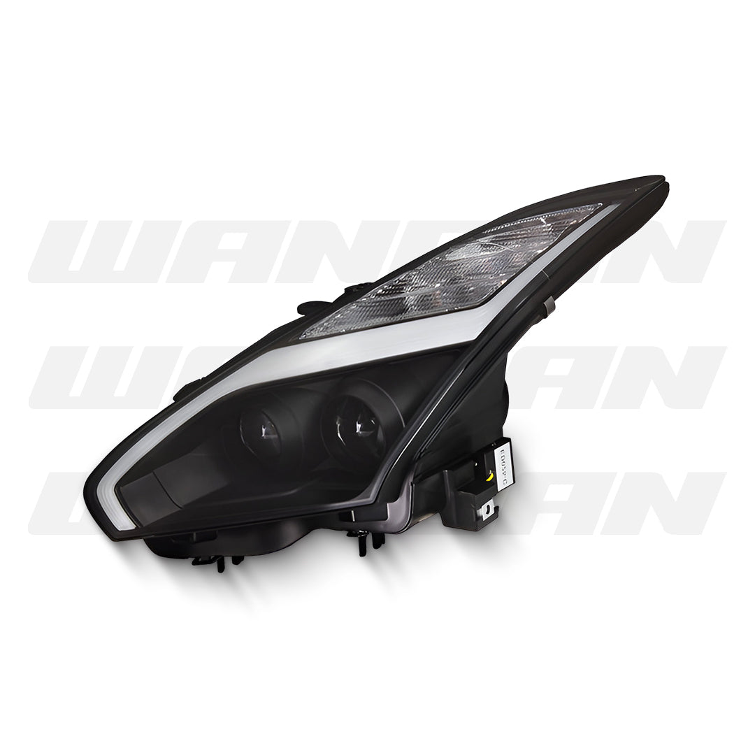 Nissan GT-R R35 (2007 - 2014) Sequential Black LED DRL Projector Headlights LH + RH