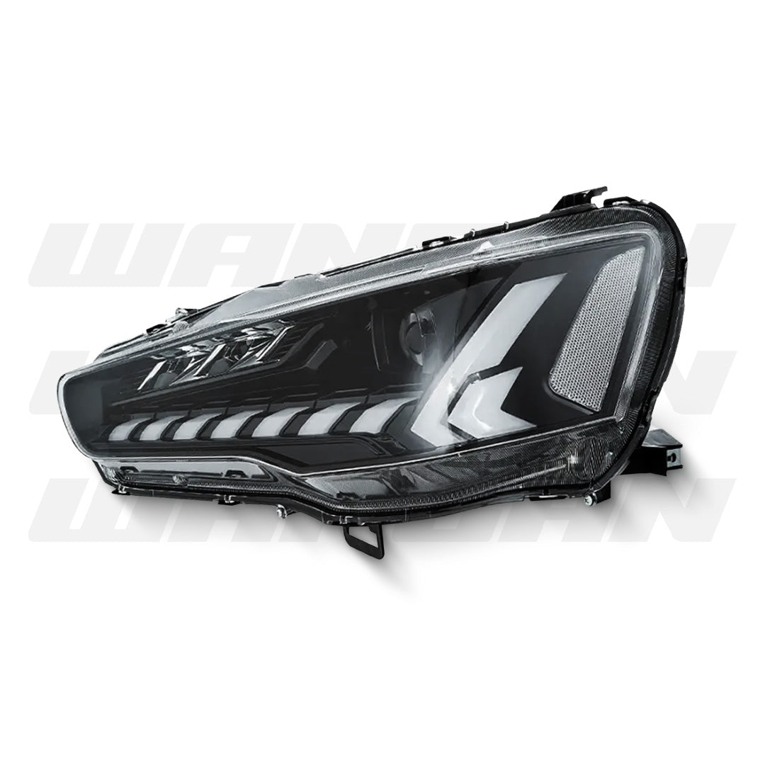 Mitsubishi Lancer CJ (2007 - 2018) Sequential Black V2 Demon Eye 3D LED DRL Projector Headlights LH + RH