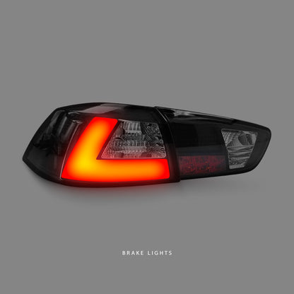 Mitsubishi Lancer CJ (2007 - 2019) Black LED Tail Lights LH + RH