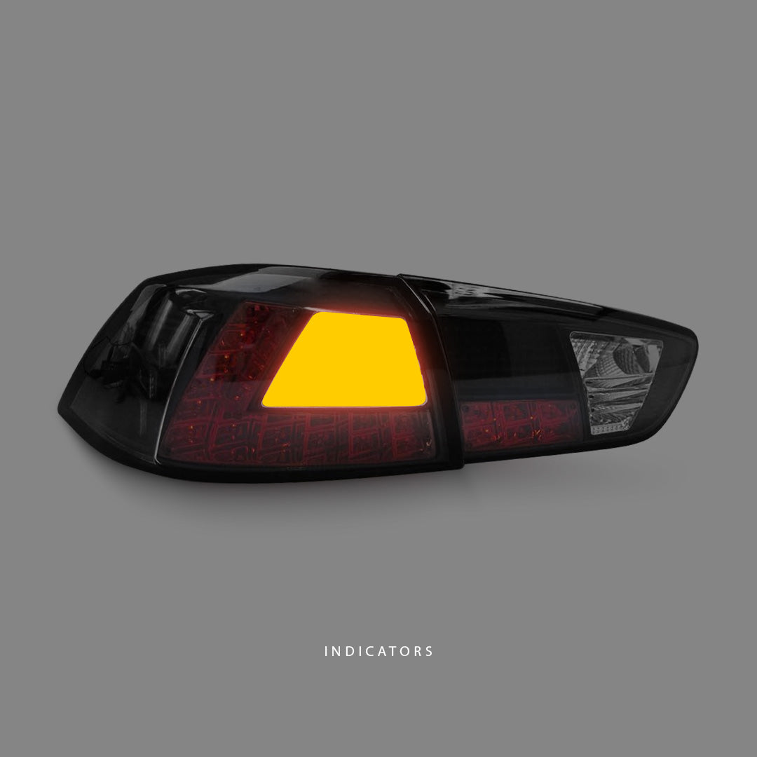 Mitsubishi Lancer CJ (2007 - 2019) Black LED Tail Lights LH + RH