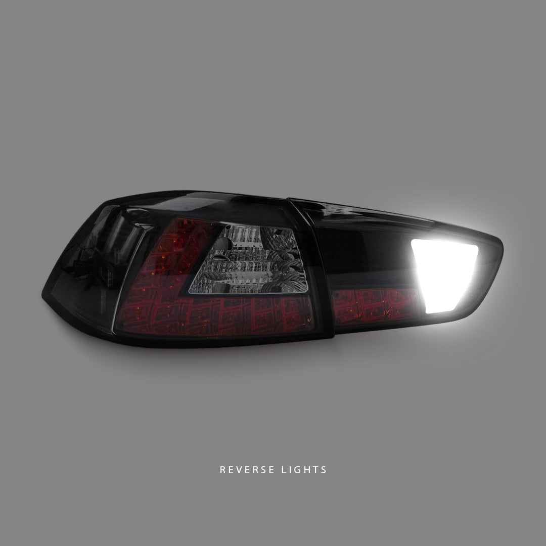 Mitsubishi Lancer CJ (2007 - 2019) Black LED Tail Lights LH + RH