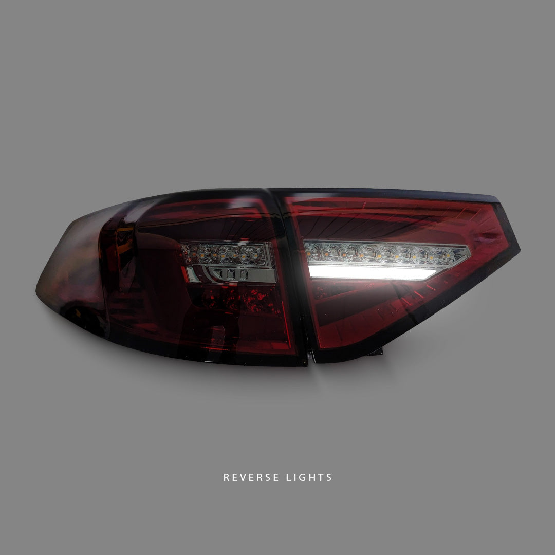 Subaru WRX STI GR (2008 - 2013) Sequential Smoke Red 3D LED Dynamic Signal Tail Lights LH + RH