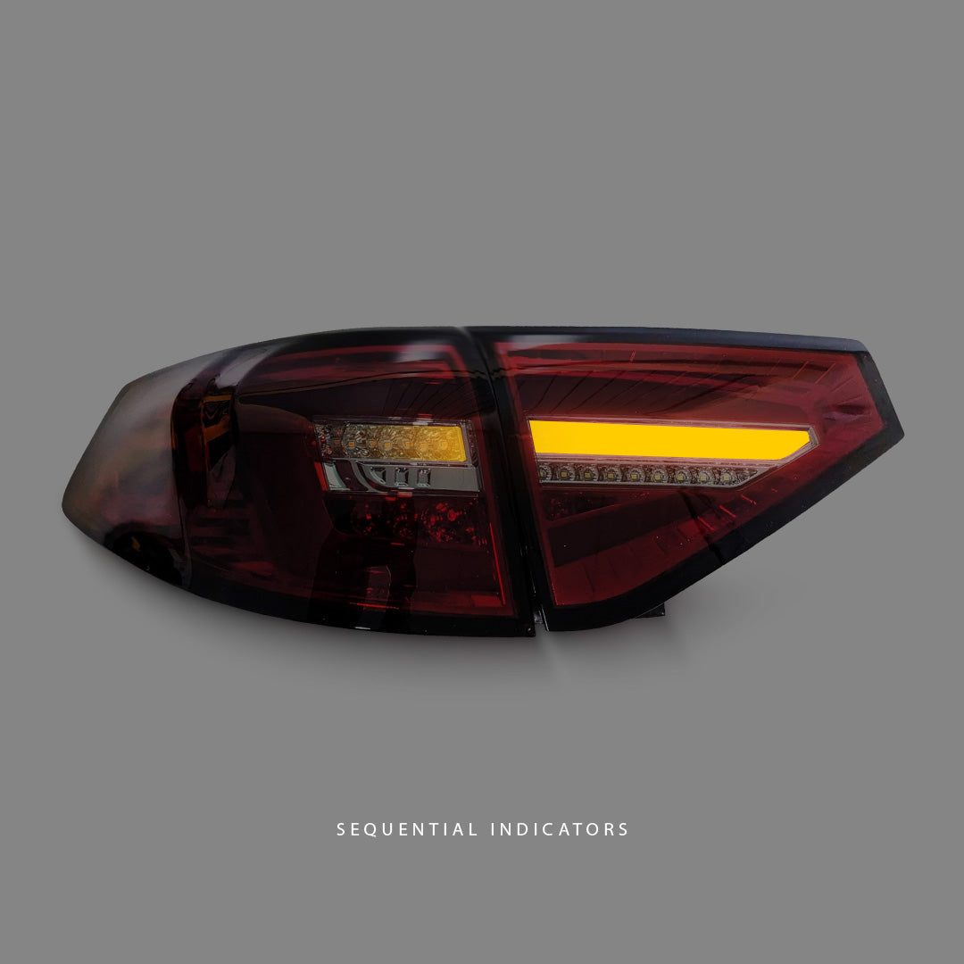 Subaru WRX STI GR (2008 - 2013) Sequential Smoke Red 3D LED Dynamic Signal Tail Lights LH + RH