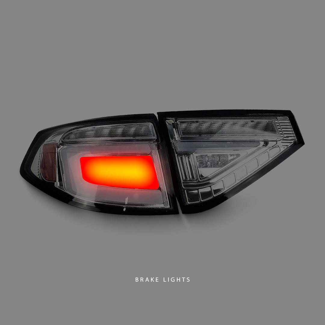 Subaru WRX STI GR (2008 - 2013) Sequential Clear LED 3D Dynamic Indicator Tail Lights LH + RH