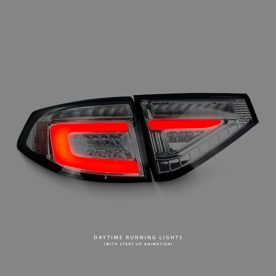 Subaru WRX STI GR (2008 - 2013) Sequential Clear LED 3D Dynamic Indicator Tail Lights LH + RH