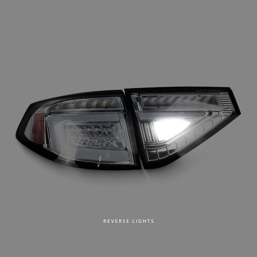 Subaru WRX STI GR (2008 - 2013) Sequential Clear LED 3D Dynamic Indicator Tail Lights LH + RH
