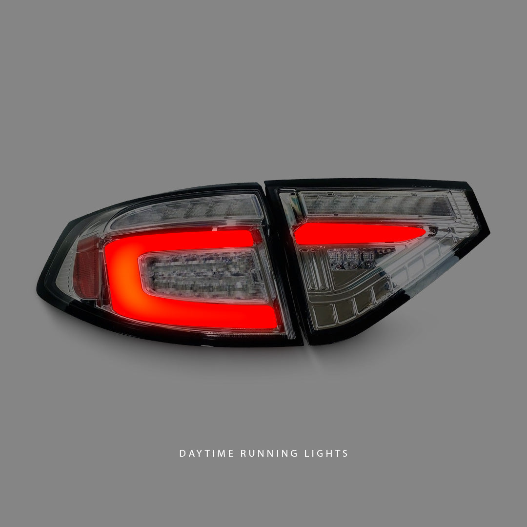 Subaru WRX STI GR (2008 - 2013) Sequential Clear Red Bar LED 3D Dynamic Indicator Tail Lights LH + RH