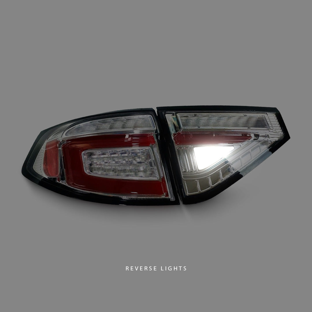 Subaru WRX STI GR (2008 - 2013) Sequential Clear Red Bar LED 3D Dynamic Indicator Tail Lights LH + RH