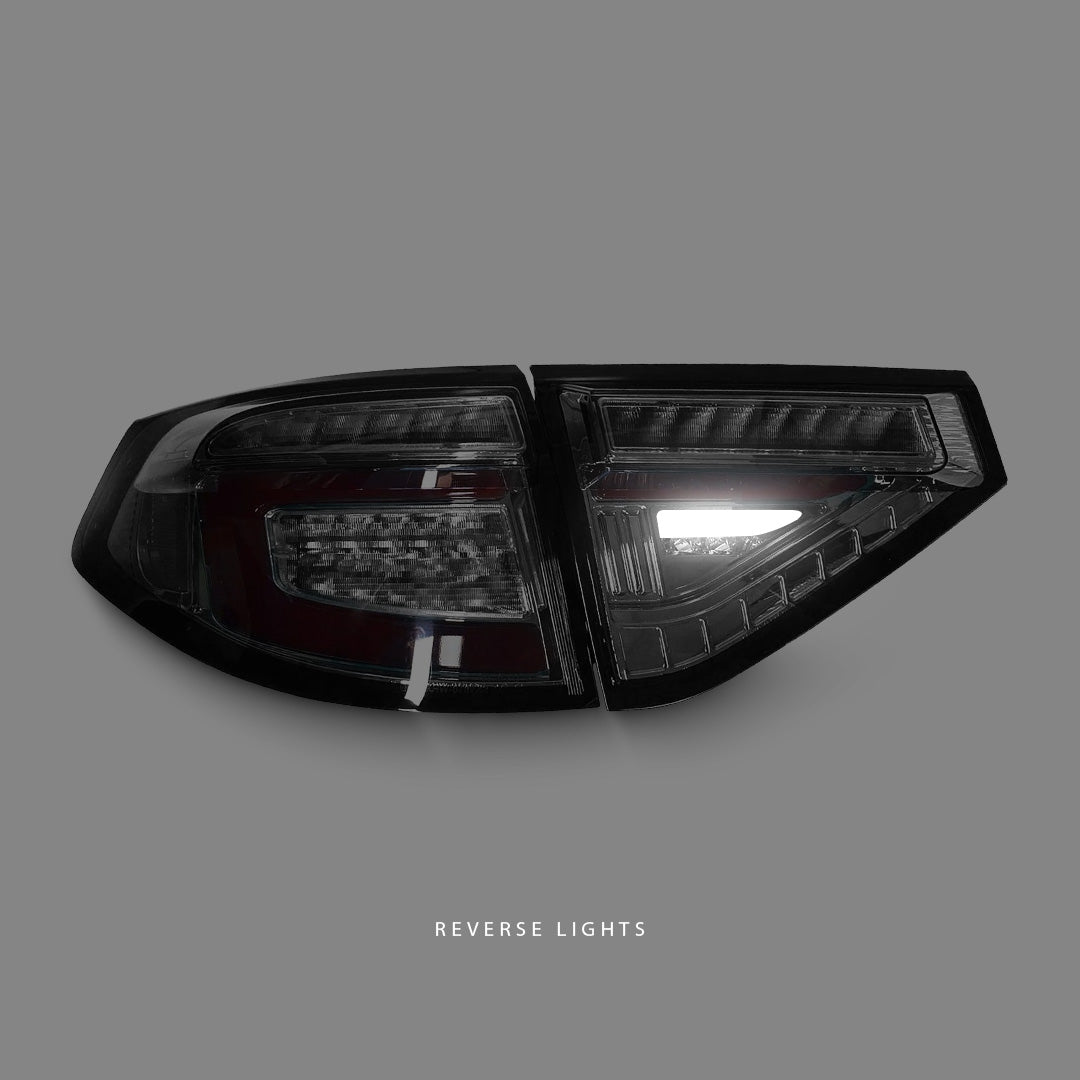 Subaru WRX STI GR (2008 - 2013) Sequential Smoke Black LED Dynamic Signal Tail Lights LH + RH
