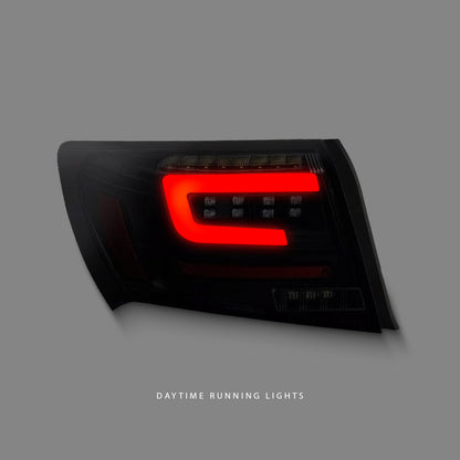 Subaru Impreza GR (2008 - 2013) Sequential Black Edition Red LED Dynamic Signal Tail Lights LH + RH