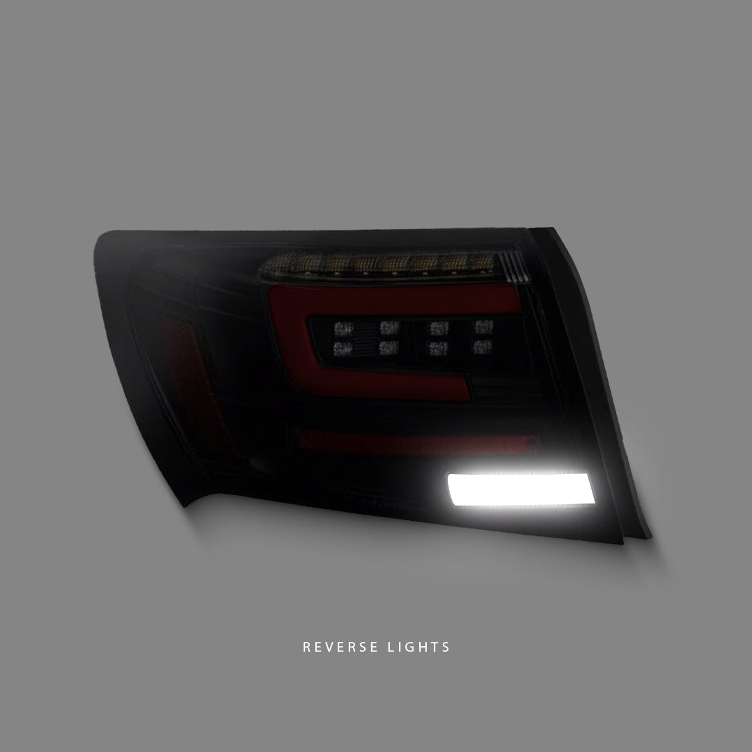 Subaru Impreza GR (2008 - 2013) Sequential Black Edition Red LED Dynamic Signal Tail Lights LH + RH