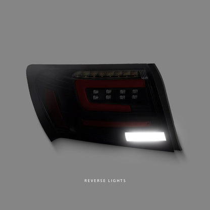 Subaru Impreza GR (2008 - 2013) Sequential Black Edition Red LED Dynamic Signal Tail Lights LH + RH