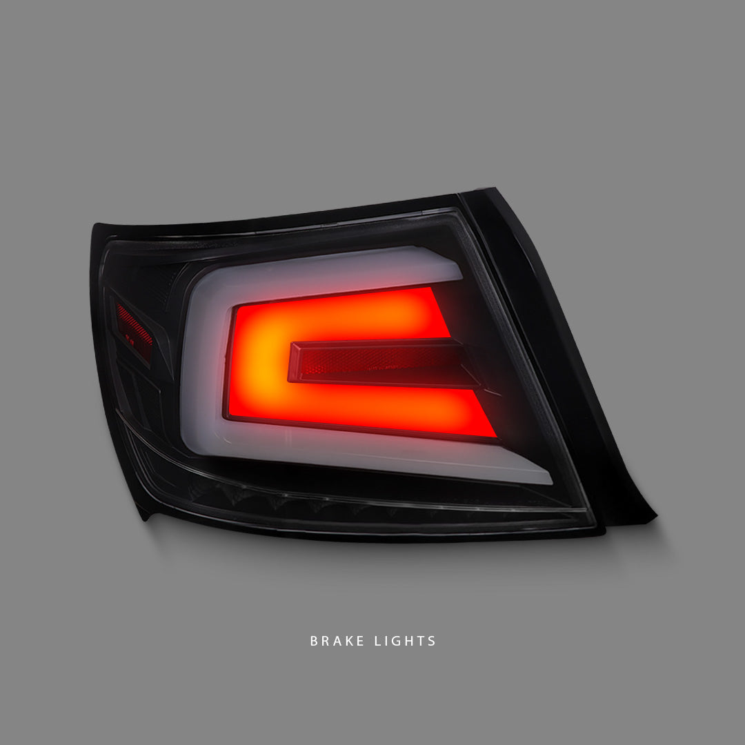 Subaru Impreza GR (2008 - 2013) Sequential Black LED Dynamic Signal Tail Lights LH + RH