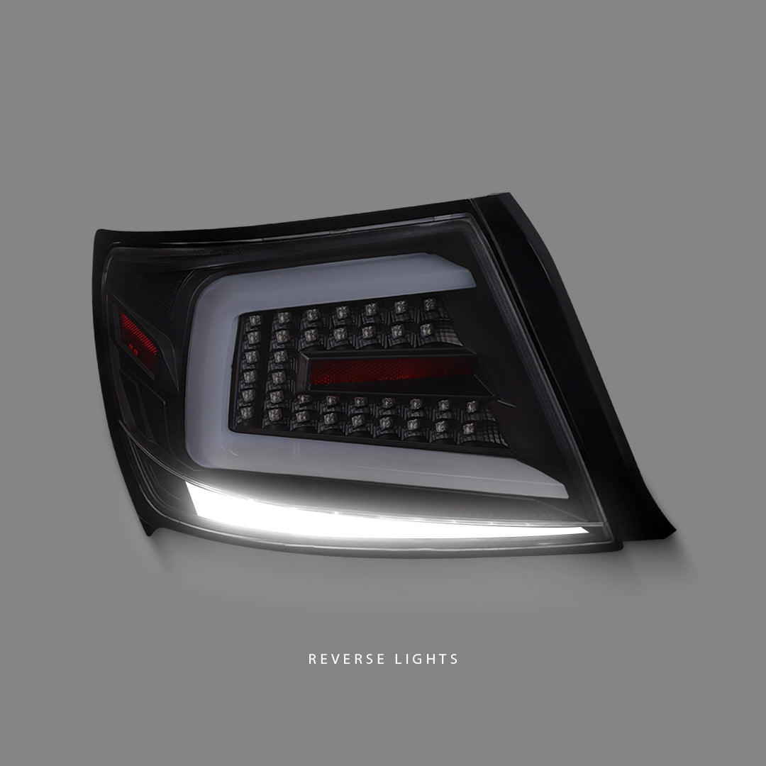Subaru Impreza GR (2008 - 2013) Sequential Black LED Dynamic Signal Tail Lights LH + RH