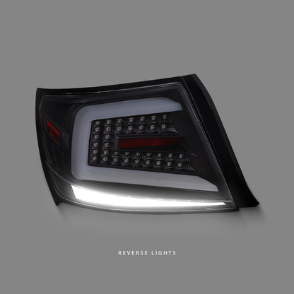 Subaru Impreza GR (2008 - 2013) Sequential Black LED Dynamic Signal Tail Lights LH + RH