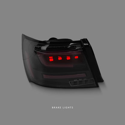 Subaru Impreza GR (2008 - 2013) Sequential Black Red LED Dynamic Signal Tail Lights LH + RH