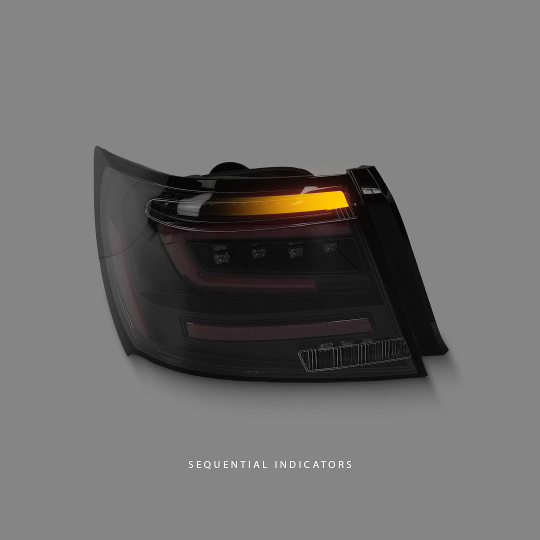 Subaru Impreza GR (2008 - 2013) Sequential Black Red LED Dynamic Signal Tail Lights LH + RH