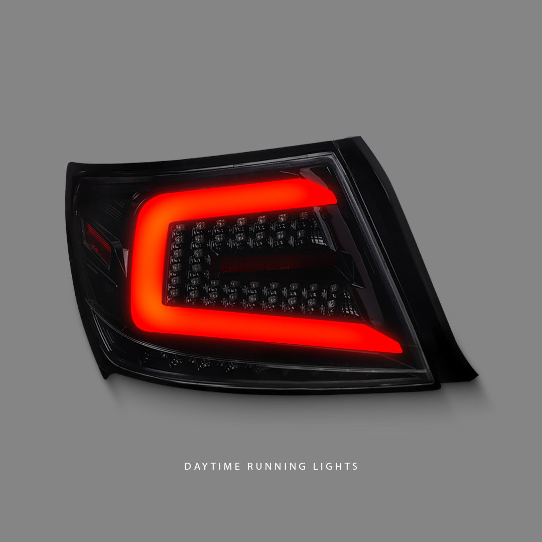 Subaru Impreza GR (2008 - 2013) Sequential Jet Black LED Tail Lights LH + RH