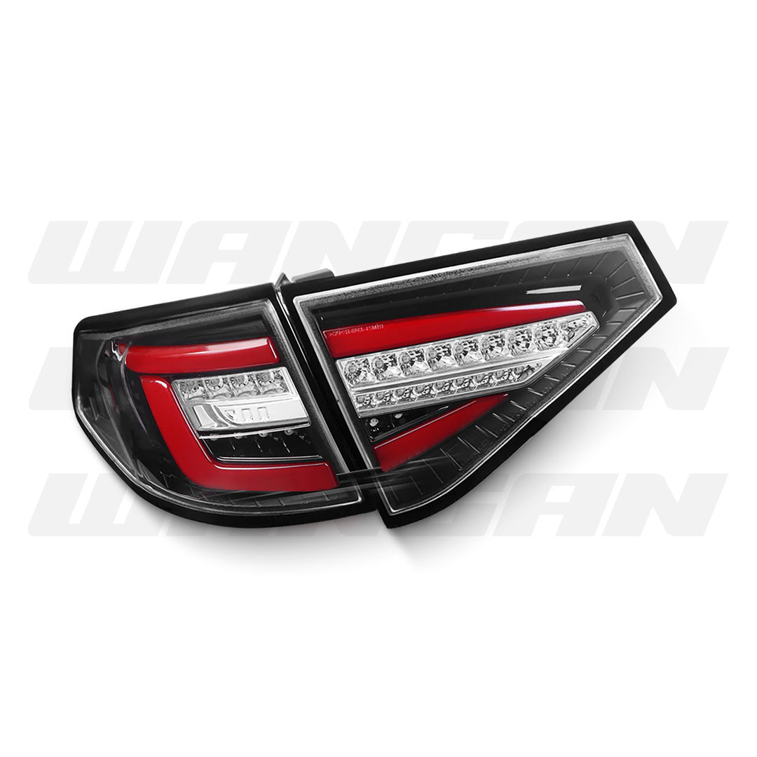 Subaru WRX STI GR (2008 - 2013) Sequential Black Red 3D Dynamic Signal Tail Lights LH + RH