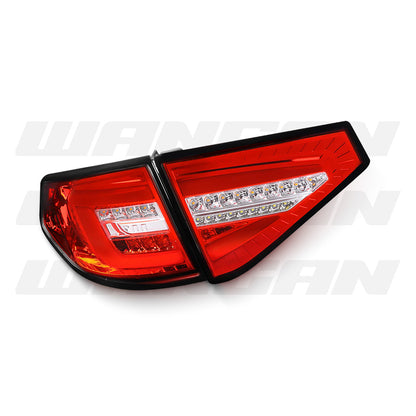 Subaru WRX STI GR (2008 - 2013) Sequential Clear Red 3D LED Dynamic Signal Tail Lights LH + RH