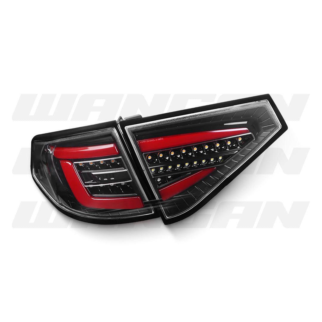 Subaru WRX STI GR (2008 - 2013) Sequential Jet Black 3D LED Dynamic Signal Tail Lights LH + RH