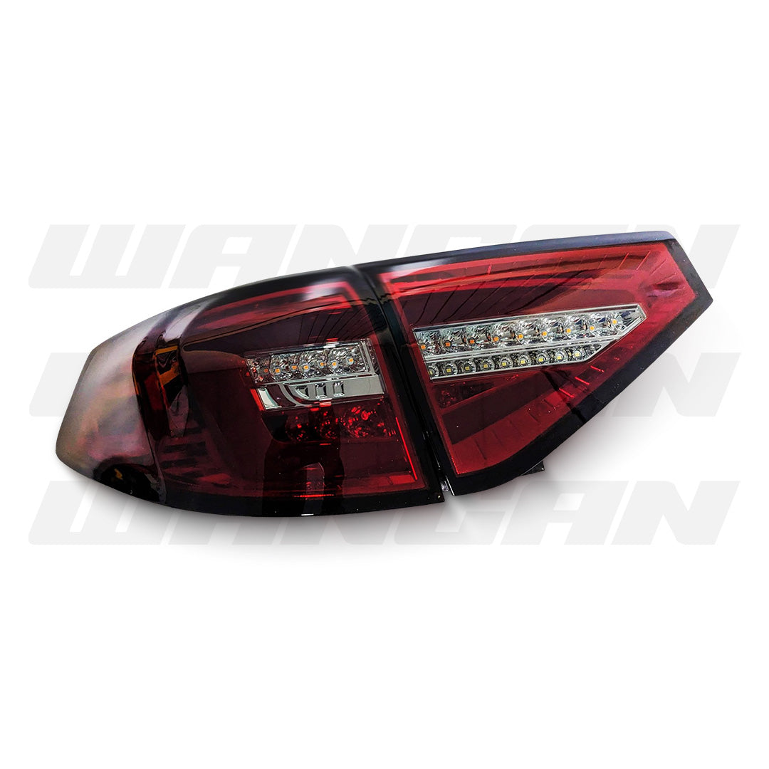 Subaru WRX STI GR (2008 - 2013) Sequential Smoke Red 3D LED Dynamic Signal Tail Lights LH + RH