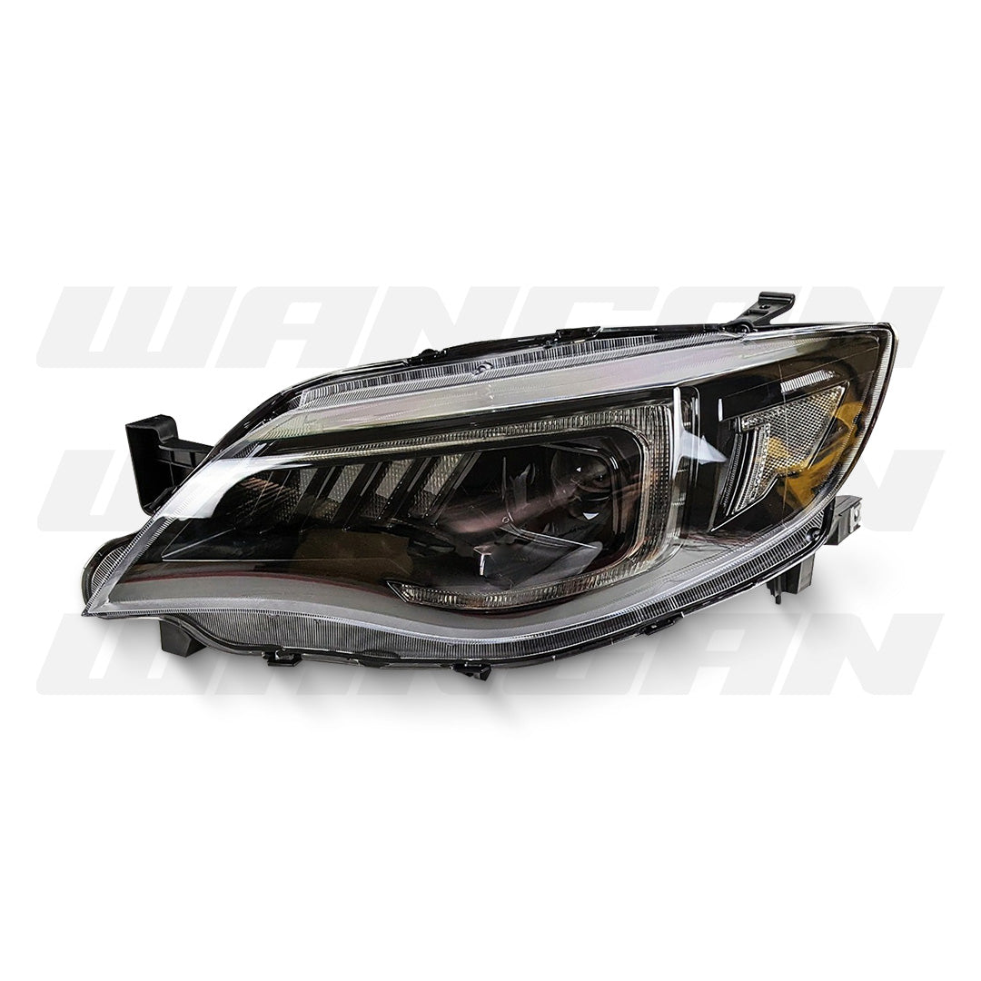 Subaru WRX STI GR (2008 - 2013) Sequential Black LED DRL Projector Headlights LH + RH