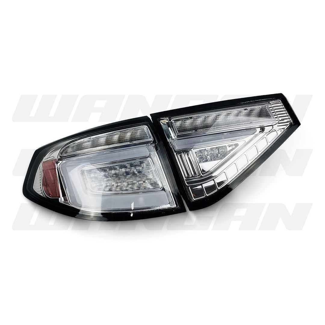 Subaru WRX STI GR (2008 - 2013) Sequential Clear LED 3D Dynamic Indicator Tail Lights LH + RH