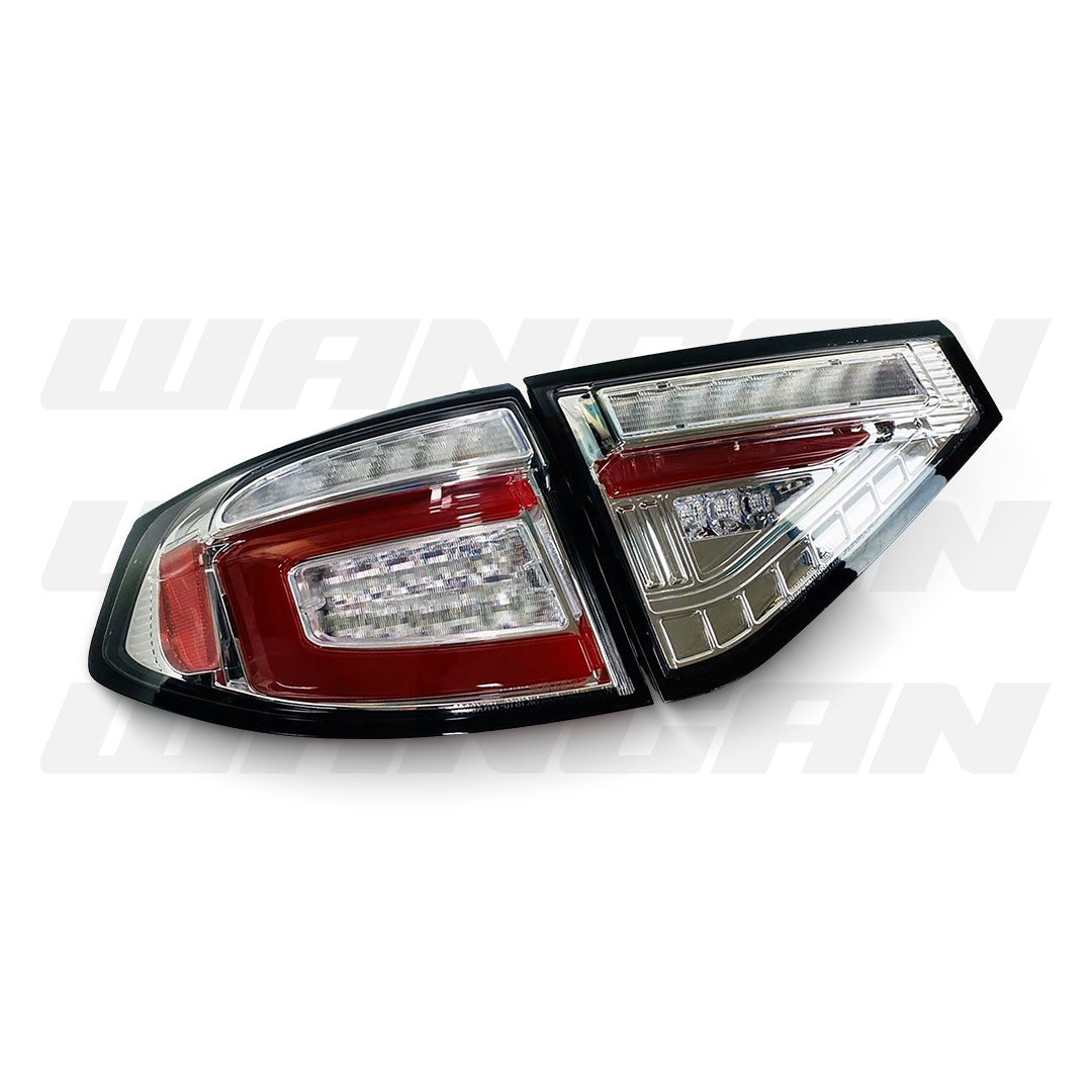 Subaru WRX STI GR (2008 - 2013) Sequential Clear Red Bar LED 3D Dynamic Indicator Tail Lights LH + RH