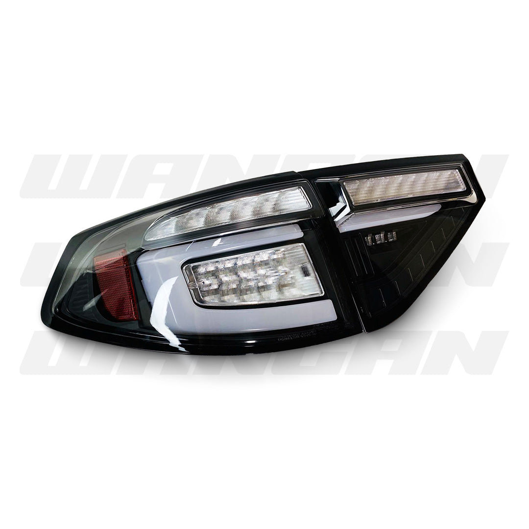 Subaru WRX STI GR (2008 - 2013) Sequential Black 3D LED Dynamic Signal Tail Lights LH + RH
