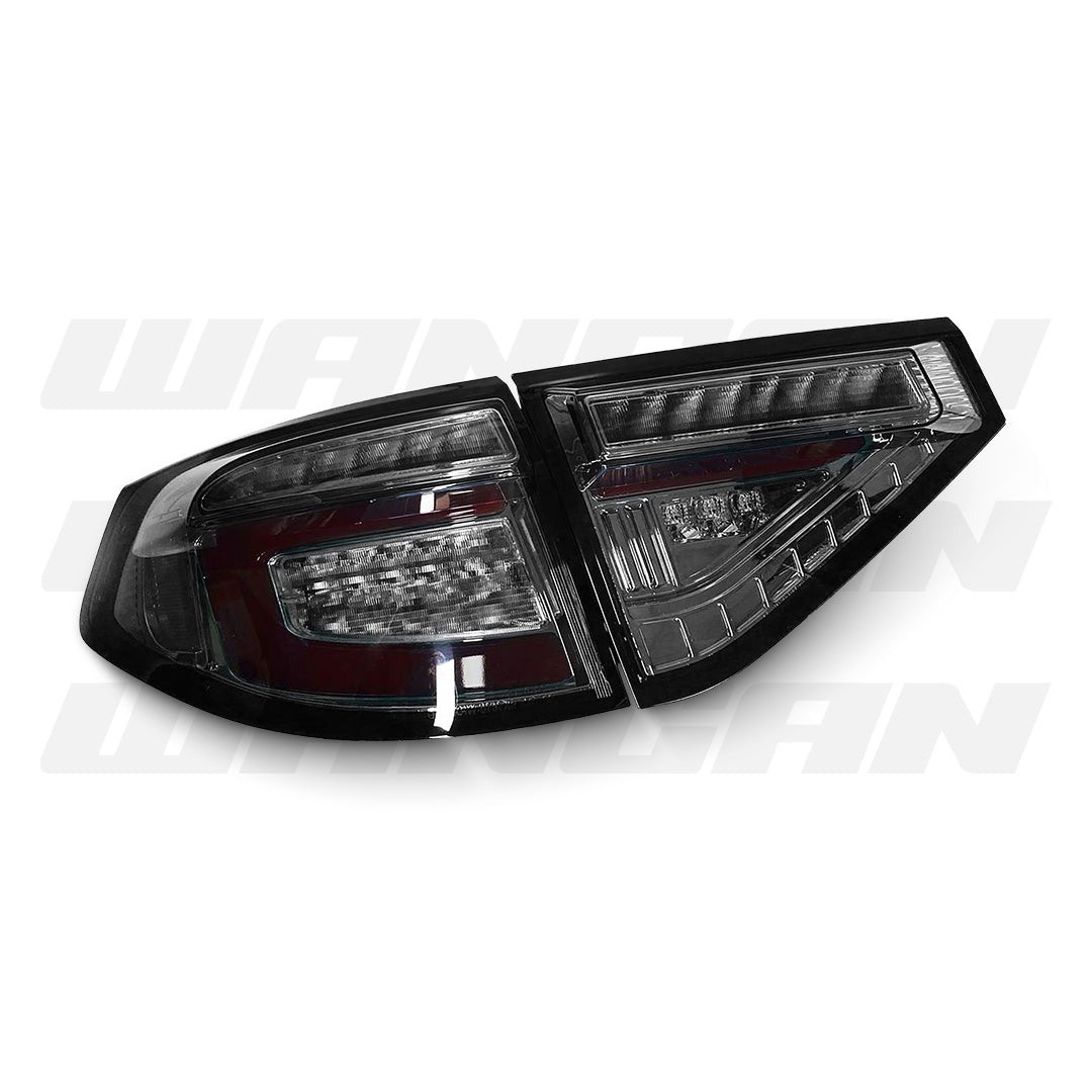 Subaru WRX STI GR (2008 - 2013) Sequential Smoke Black LED Dynamic Signal Tail Lights LH + RH