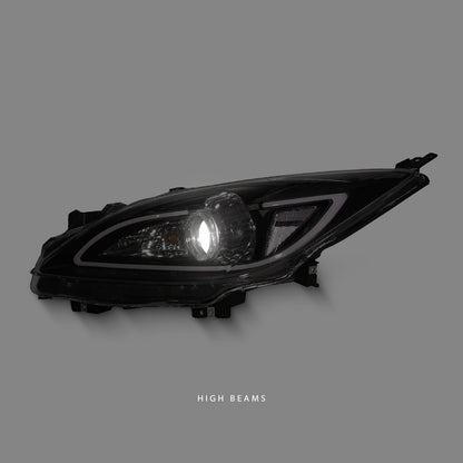 Mazda 3 BL (2009 - 2013) Black 3D LED DRL Projector Headlights LH + RH