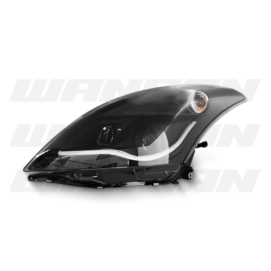 Suzuki Swift FZ (2011 - 2017) Black LED DRL Angel Eyes Projector Headlights LH + RH